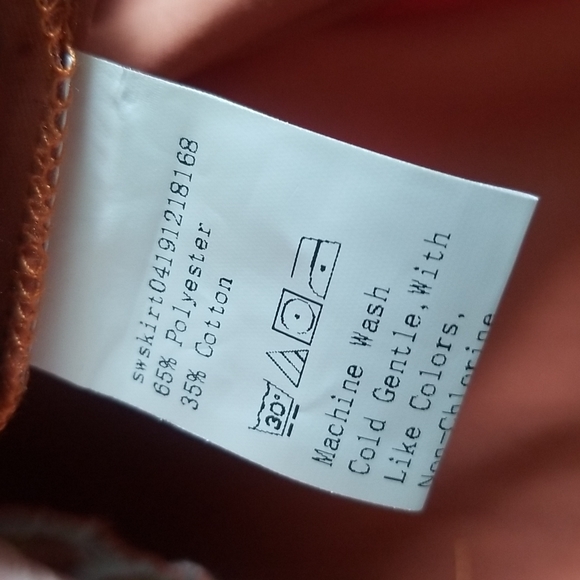 Shein Embroidered Mini Skirt XS orange - Picture 7 of 8